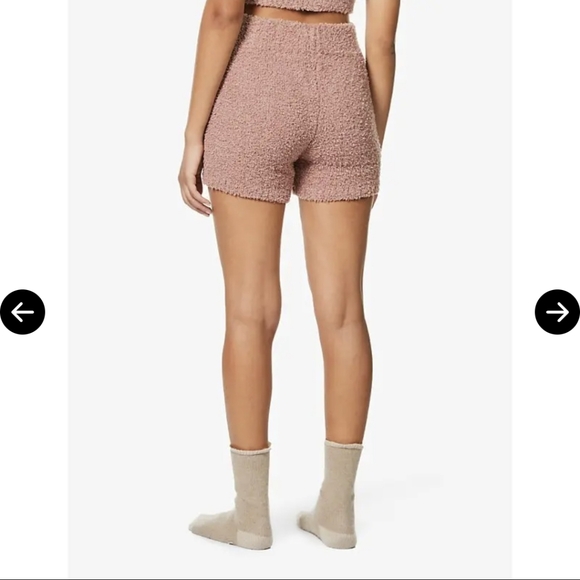 SKIMS Rose Clay High-Rise Boucle Knitted Shorts Small/Medium - Picture 2 of 9